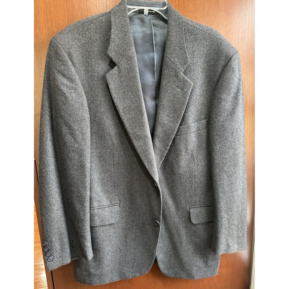 Gianfranco Ruffini Italy Camel Hair Blend Blazer Men's 40S Gray Two Button Jacke